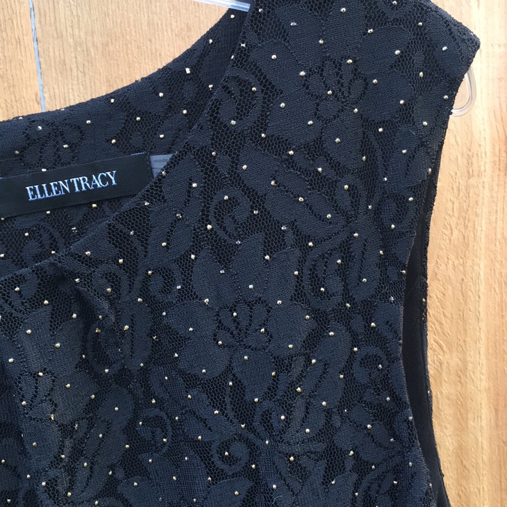 Lace Dress black gold studs - Picture 3 of 9
